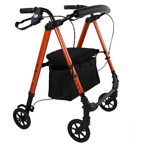 Rollator 6inch Flexi Height Adjustable - Burnt Orange