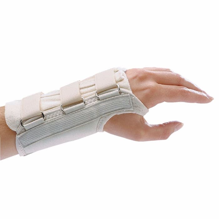 Rolyan D-Ring Wrist Brace, Regular Length, Beige