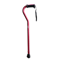 Walking Cane Swan Neck Stable Ferrule - Red