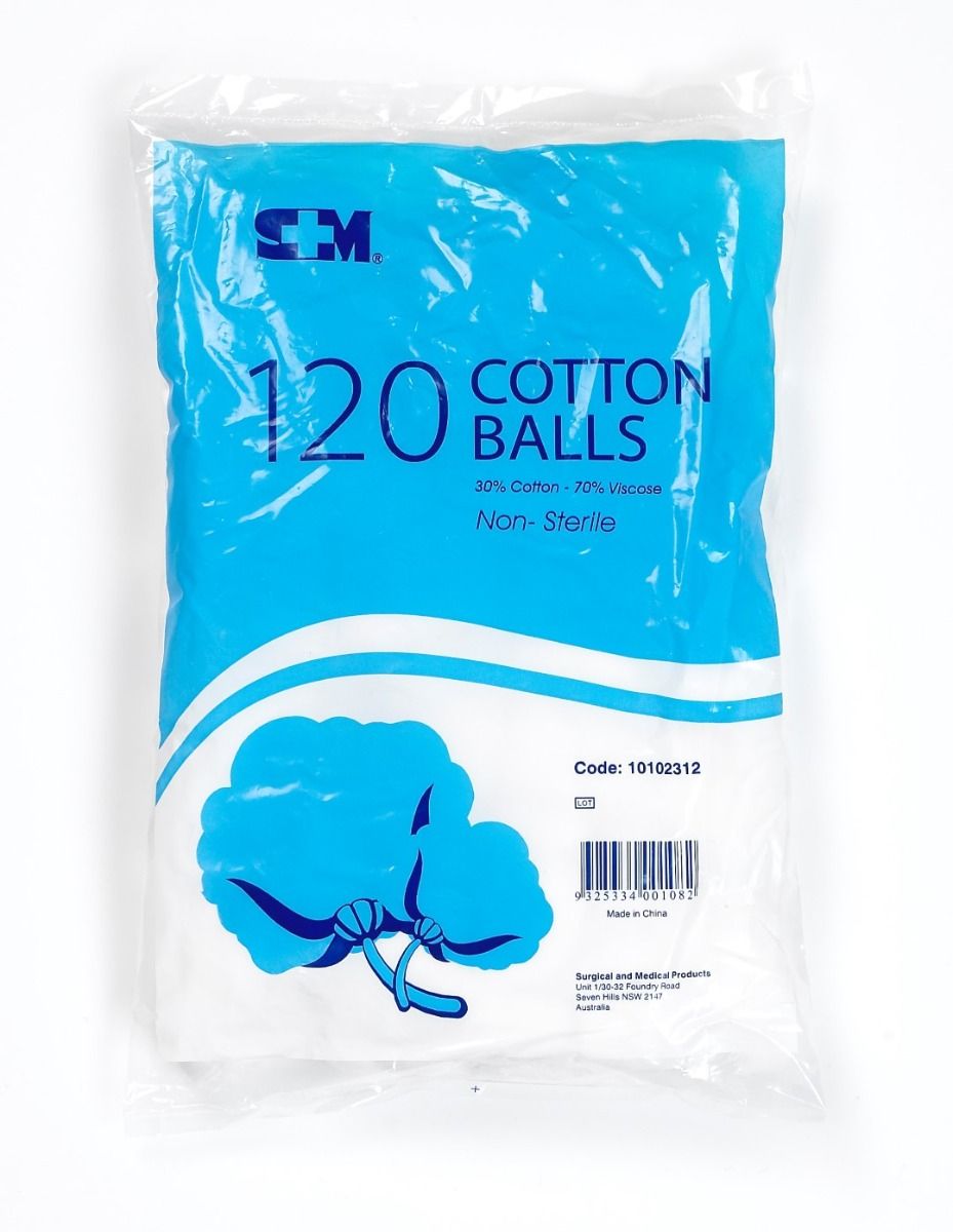 s&m cotton wool balls 0.6g / pack of 120