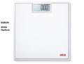 seca digital flat scale with high-quality two component rubber surface / white
