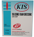 kis silicone foam dressing / border / 5 x 5 (2.5 x 2.5)cm / box of 10