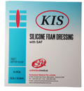 kis silicone foam dressing / border / 12.5 x 12.5 (8.5 x 8.5)cm / box of 10