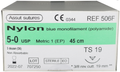 assut nylon 3/8 circle sutures / 19mm / 5-0 / 45cm / rc / box of 36