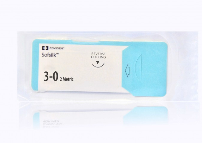 sofsilk black suture / 3-0 / 19mm / 45cm / c-13 / box of 36