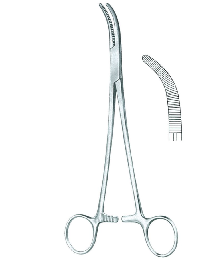 forceps moynihan 23cm curved  / each