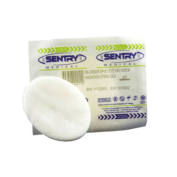 sentry eye pad / sterile / 6cm x 8cm / box of 50