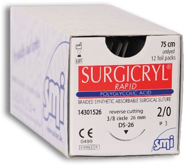 smi surgicryl rapid suture