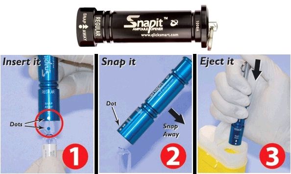 snapit ampoule opener trolley black / each