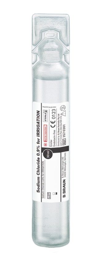 sodium chloride 0.9% steritube for irrigation /  30ml / box of 100