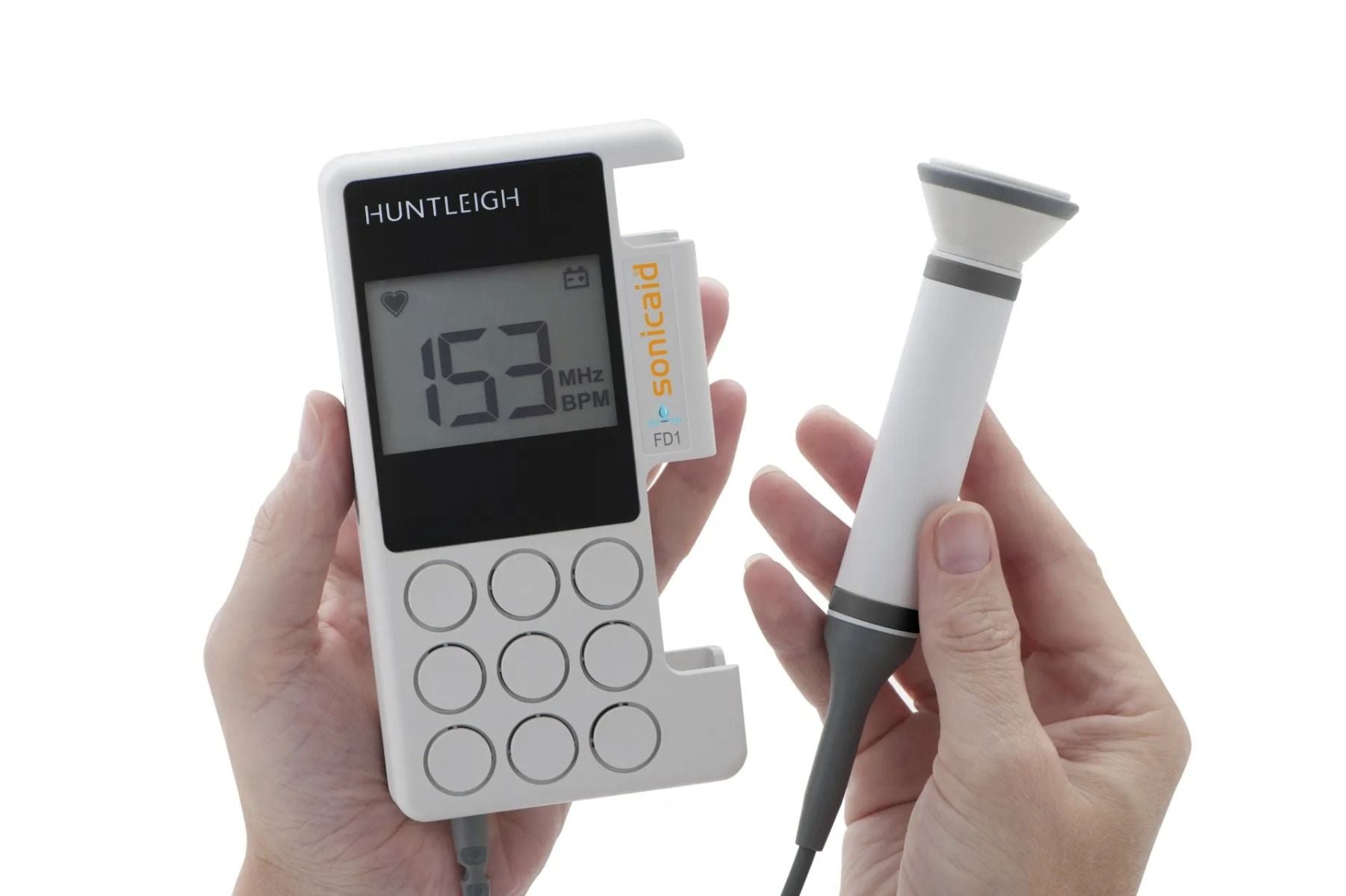 huntleigh sonicaid fd3 waterproof foetal doppler with lcd display