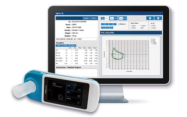 bost vitalflow deluxe portable spirometer / including 3x disposable mouthpieces