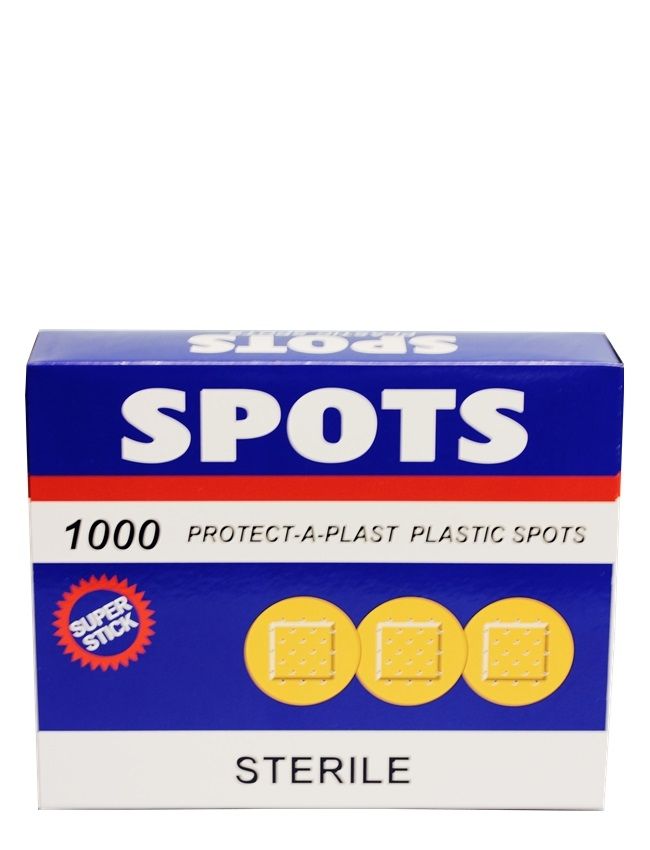 spots protect-a-plast plastic spots / 22mm / box of 1000