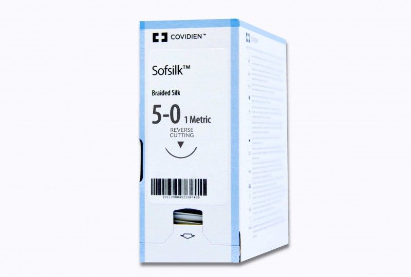 sofsilk black sutures / 5-0 / 19mm / 45cm / c-13 / box of 36