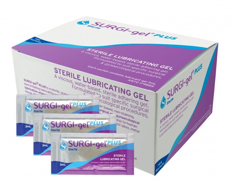 surgi-gel plus lubricant 3ml sachet / box of 144