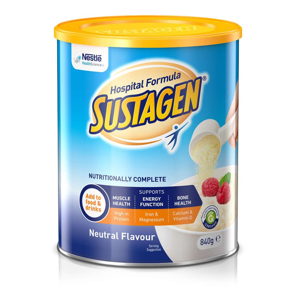 sustagen hospital formula neutral 840g can