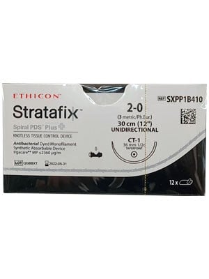 STRATAFIX™ Spiral PDS™ Plus Suture, Violet 2-0 30cm CT-1 - Box/12