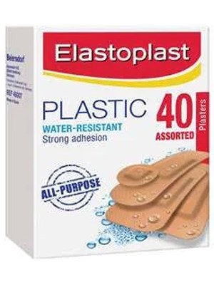 ELASTOPLAST PLASTIC - Pkt/40 ASSORTED 45907