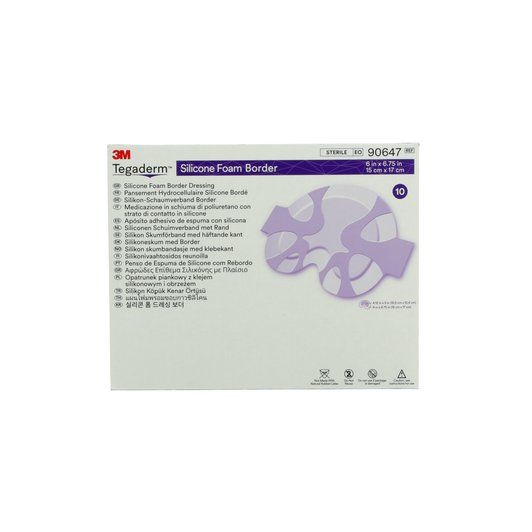 tegaderm foam silicone border dressing / 15 x 17cm / box of 10