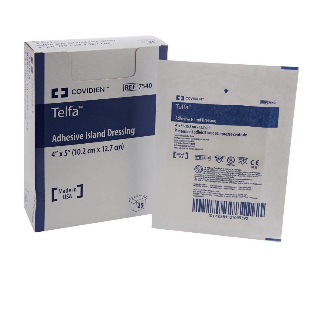 telfa island dressings / sterile / 10 x 12.5cm / box of 25