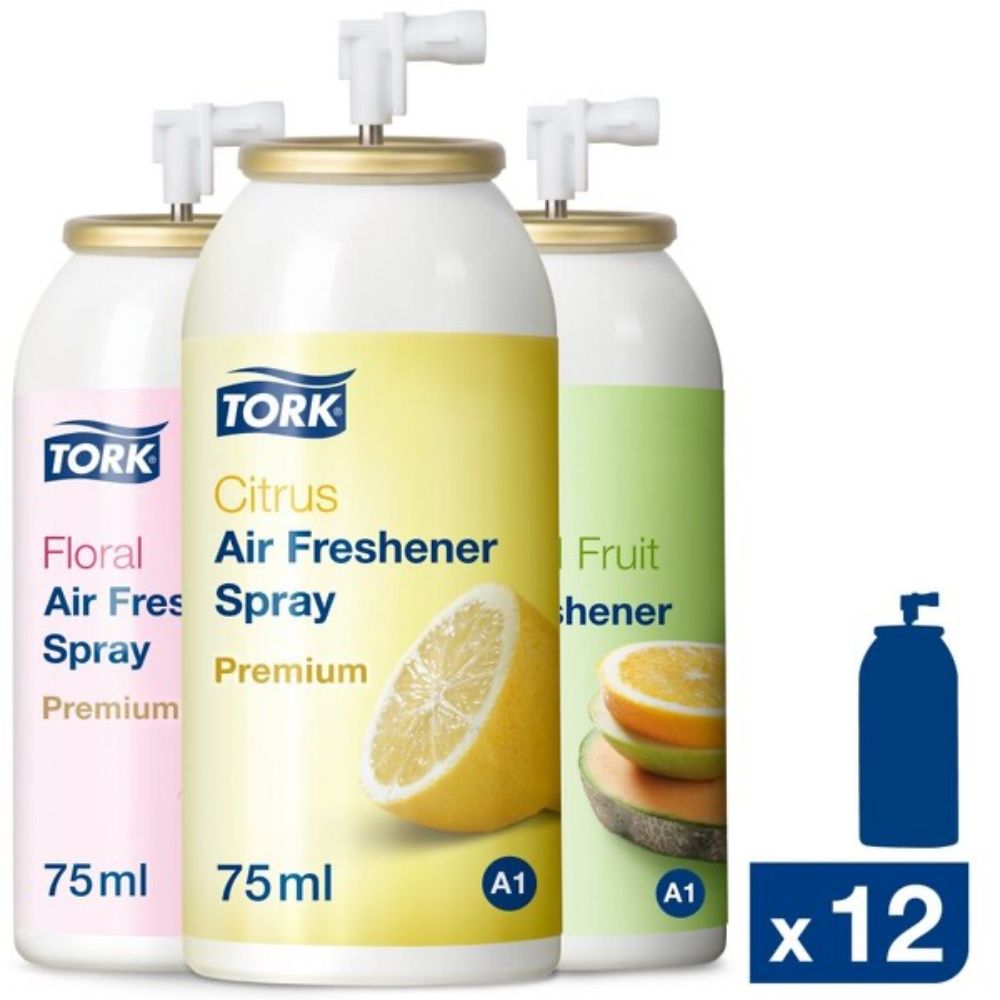 tork mixed pack air freshener spray / a1 / 75ml / carton of 12