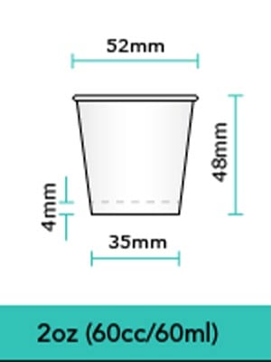 PAPER MEDICINE CUP 60ml - Ctn/2000