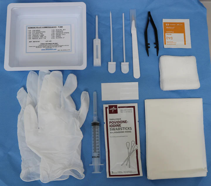 trocarkit 3.2mm with betadine and tegaderm / each