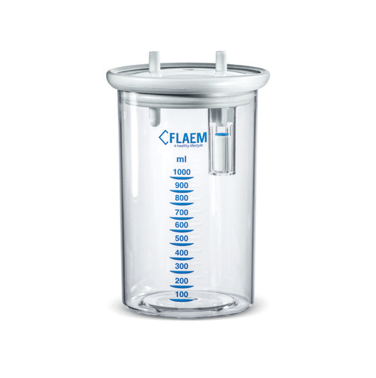 flaem suction canister with lid & overflow