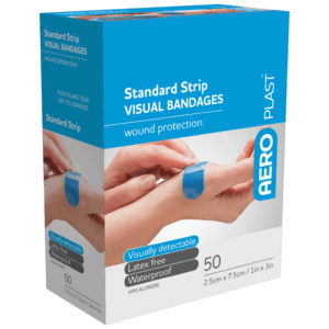 aeroplast premium visual bandages / extra wide strip / 7.5cm x 2.5cm / box of 50