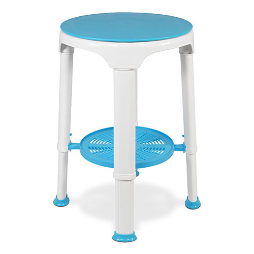 Shower Stool with Rotating Seat and Shelf