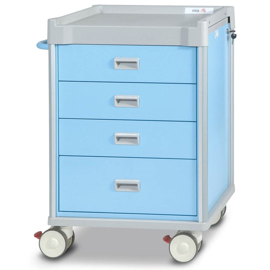 viva 4 drawer medication cart
