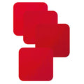 Tenura Anti-Slip Silicone Square Coasters - Red