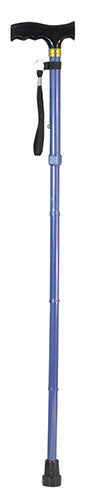 Folding Blue Patterned Walking Stick