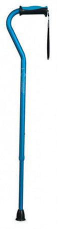 Walking Cane Swan Neck Stable Ferrule - Blue
