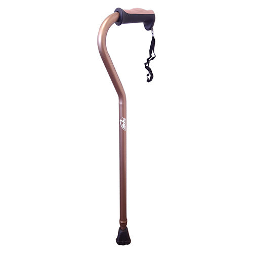 Walking Cane Swan Neck Stable Ferrule - Bronze
