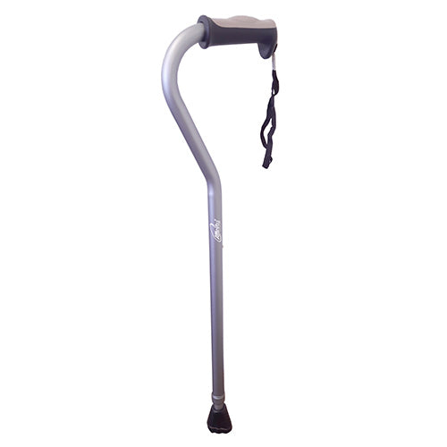 Walking Cane Swan Neck Stable Ferrule - Grey