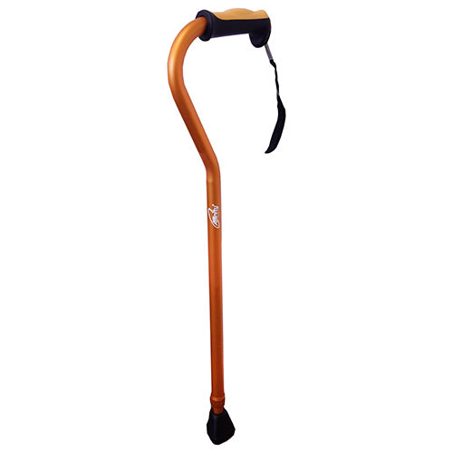 Walking Cane Swan Neck Stable Ferrule - Orange
