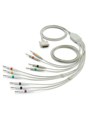 Welch Allyn CP50/CP150 10-Lead, AHA, Banana (1M/39 inch) ECG Cable