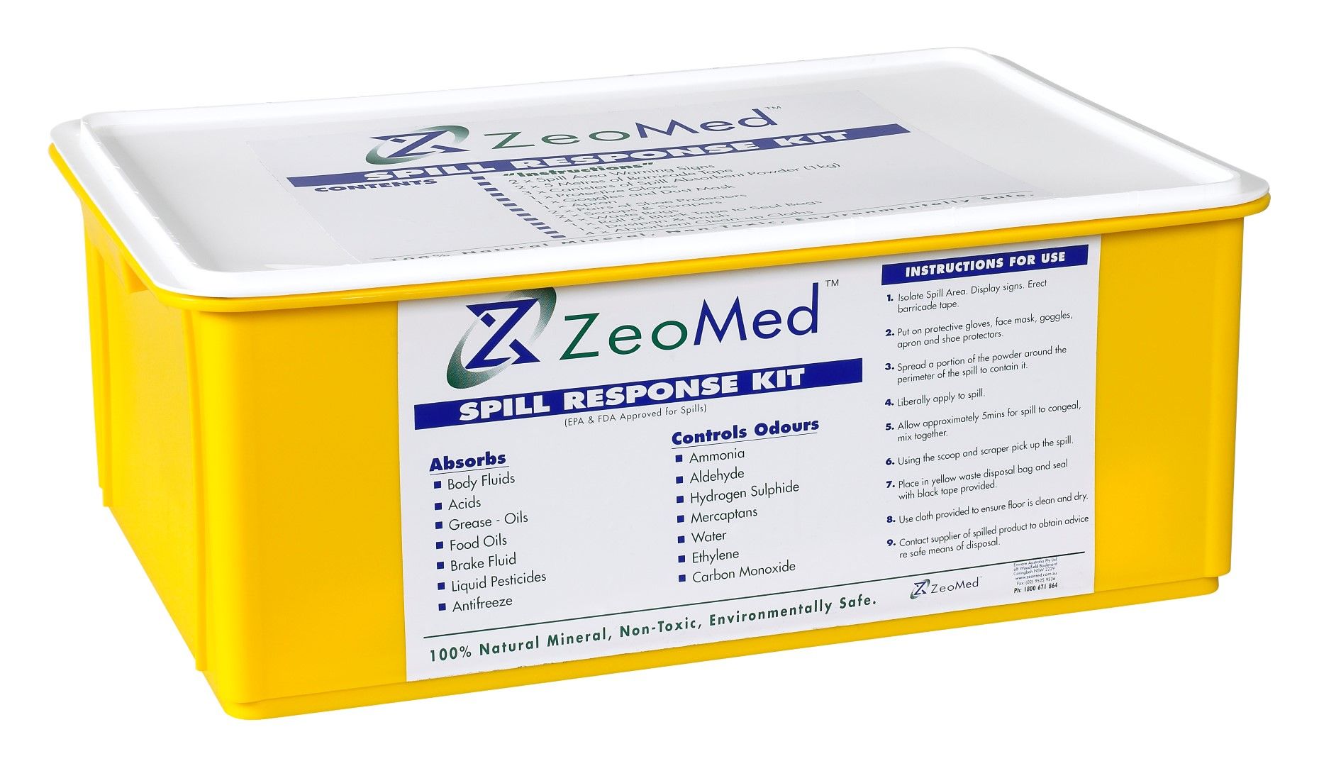 zeomed multipurpose spill response kit