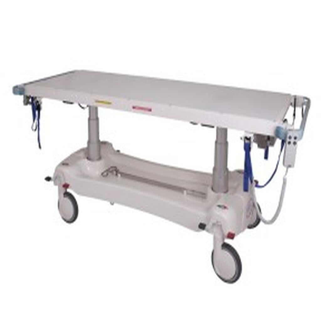 Patient Trolley, Electric Hi-Lo, Backrest & Trendelenburg, Includes Tie Down Straps, Foot End Rail & 2 Handsets, Contour Heli-Transfer, Modsel (SWL 300kg)