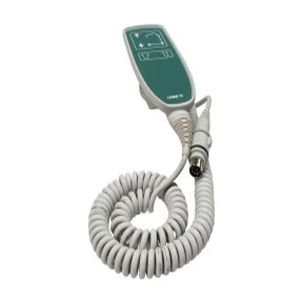 Handset, 4 Button, Grey [Green], 8 Pin DIN (Round) Plug, Linak HB80