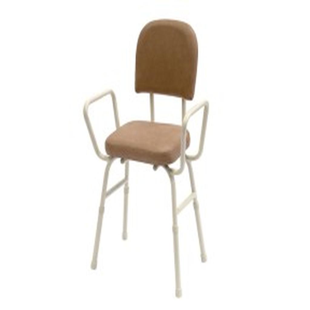 Perching Stool, with Arms, Champagne