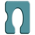 Commode Seat, Pressure Care, 410mm (16in.), Open Front, Narrow Aperture, with Left Indent, Juvo