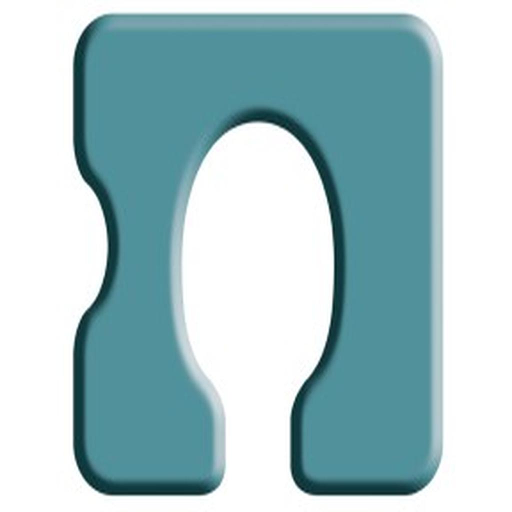 Commode Seat, Pressure Care, 410mm (16in.), Open Front, Narrow Aperture, with Left Indent, Juvo