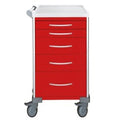 Emergency Cart, Standard, 5 Drawer (2x 75mm, 2x 155mm, 1x 235mm), Red, UniCart