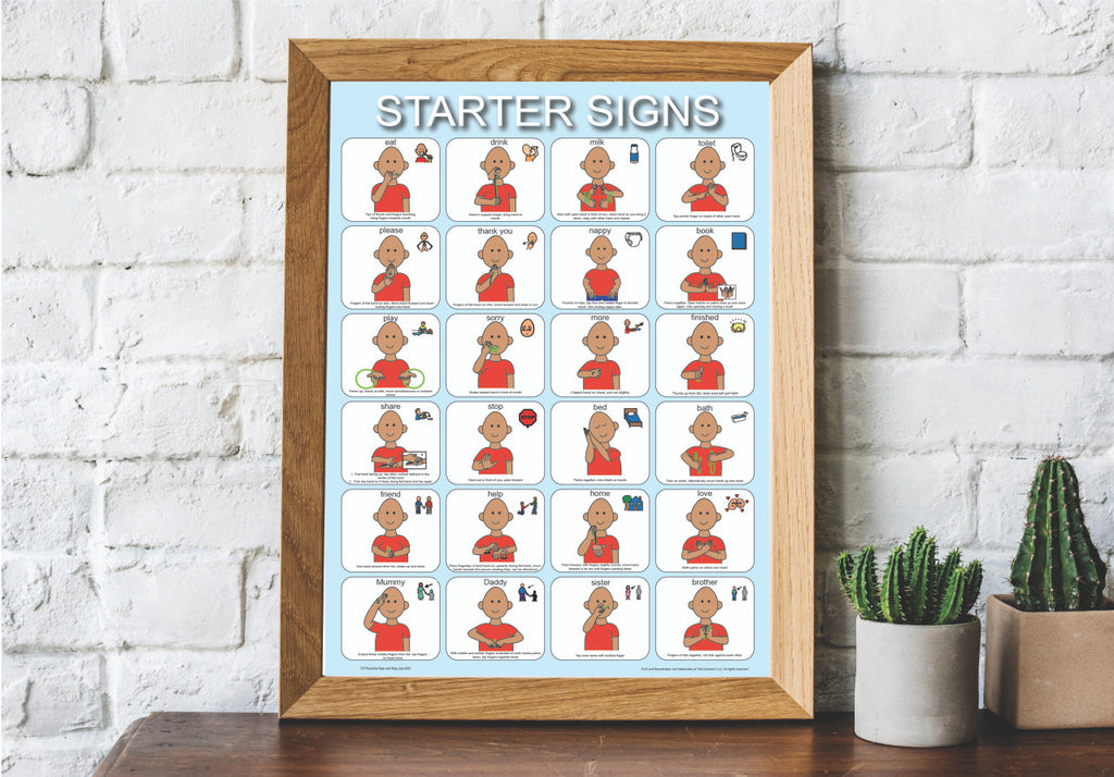 Poster: 24 Starter Signs - AAC Boardmaker