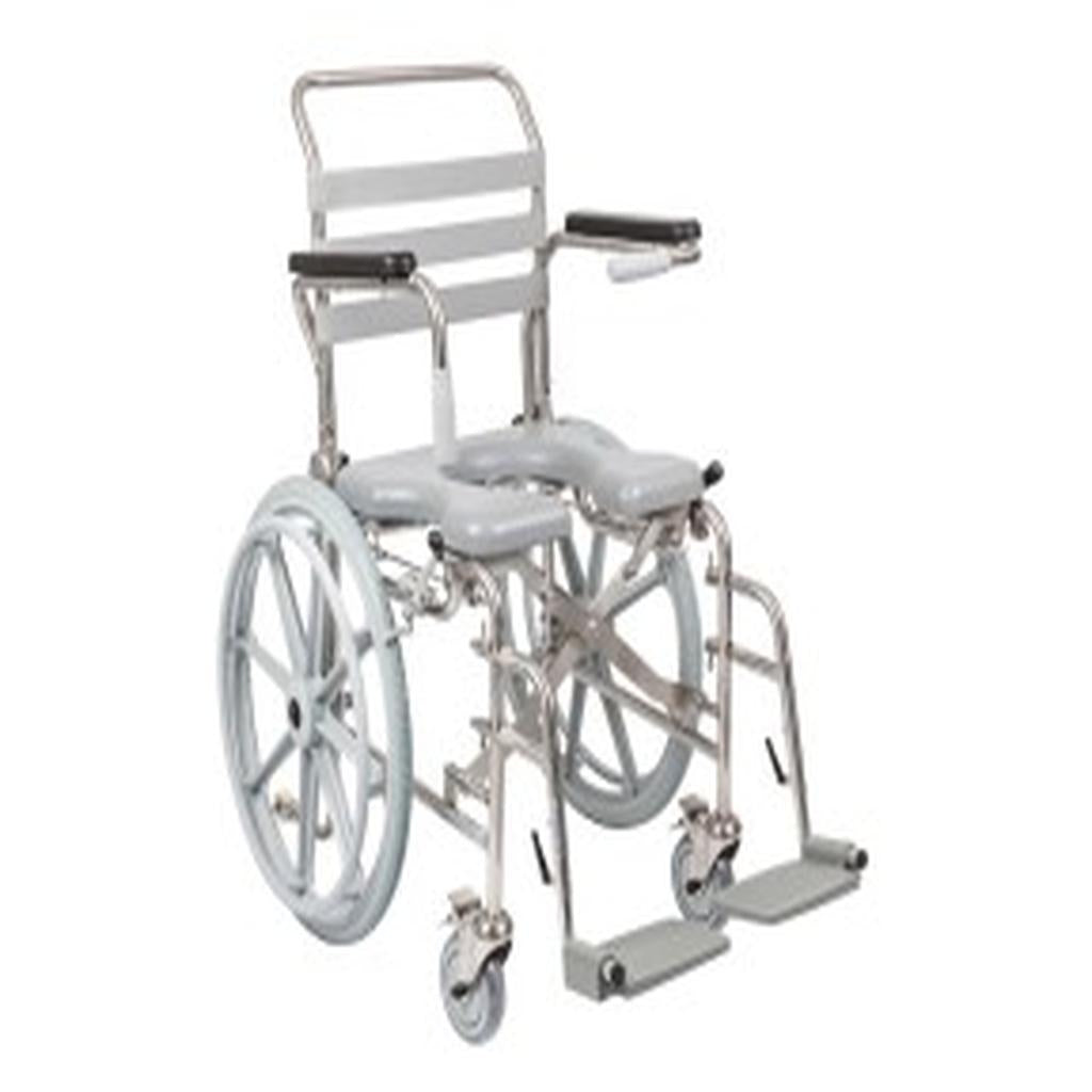 Shower Commode, Self Propelled, Swing Away Footplate, Folding, 460mm, Juvo (SWL 200kg)