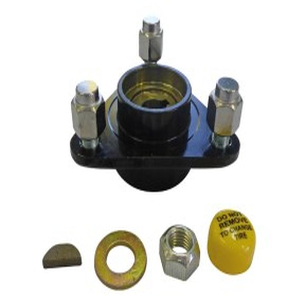 Wheel Hub, with Key, Nuts, and Washer, Complete, Quickie, to suit Quickie QM-710 Power Chair