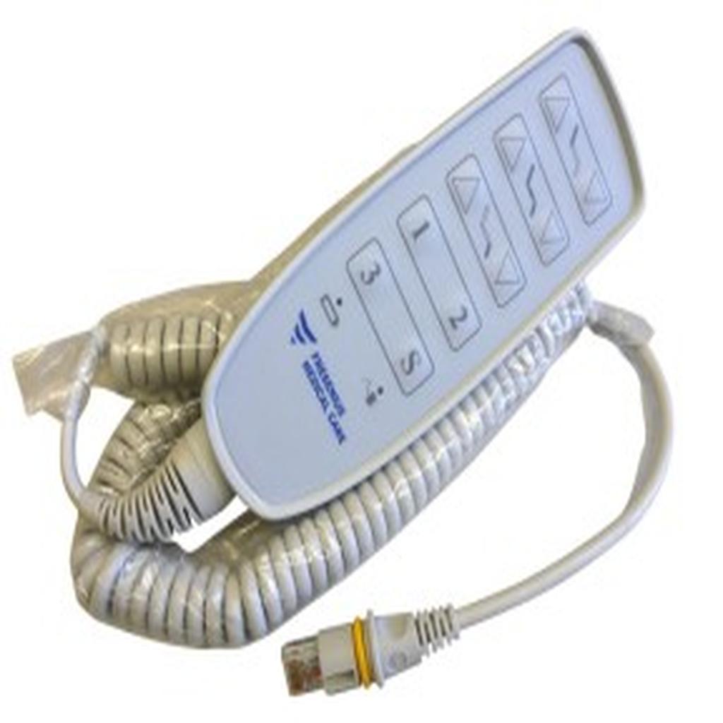 Handset, 10 Button, Grey, 10 Pin Modular (Flat) Plug, Linak HB80, to suit Fresenius Bed