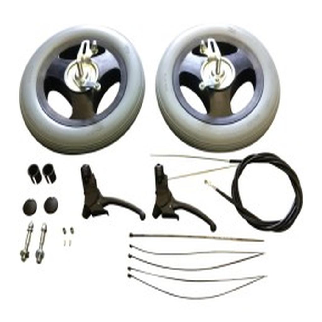 Wheel, 305mm (12in.), Polyurethane, with Drum Brakes, Set, Otto Bock, to suit Discovery Manual Wheelchair